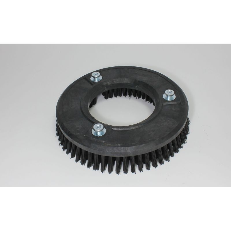 BROSSE PROLENE NOIRE POUR AUTOLAVEUSE NILFISK BA 625  Dc. Ø 280mm + Fixation 3 tétons