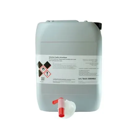 SOLUTION HYDROALCOOLIQUE (BIDON DE 20 LITRES) AVEC ROBINET VANNE